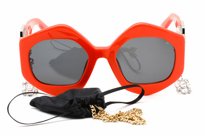 Philipp Plein 102s V47 Sunglasses Matte Dark Orange Size : 54
