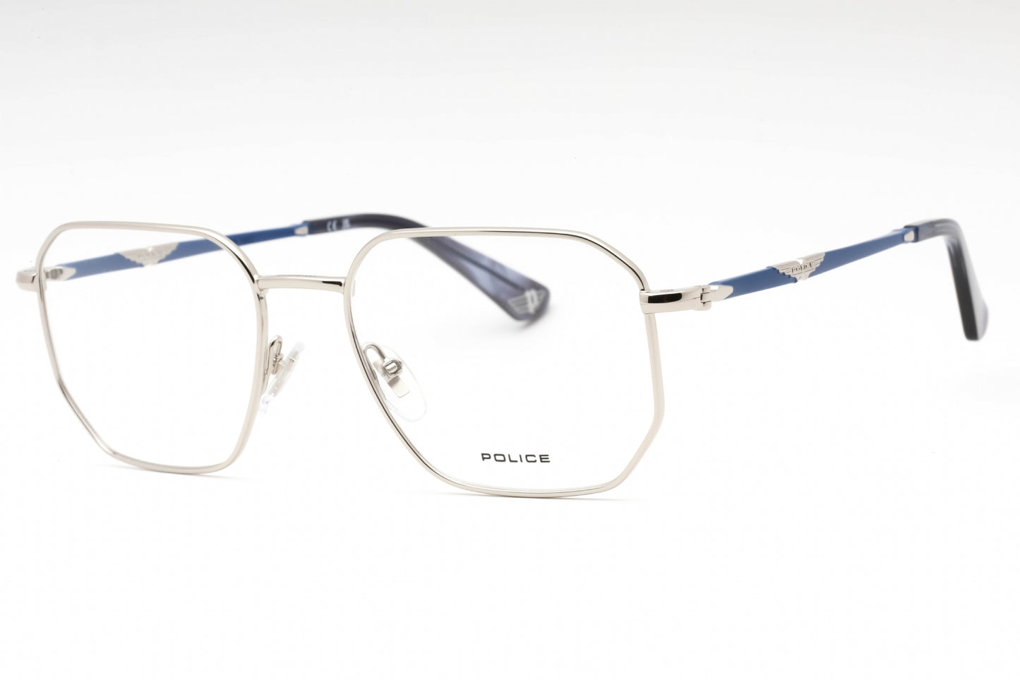 Police Vpll67 579 Eyeglasses Shiny Palladium Size : 53