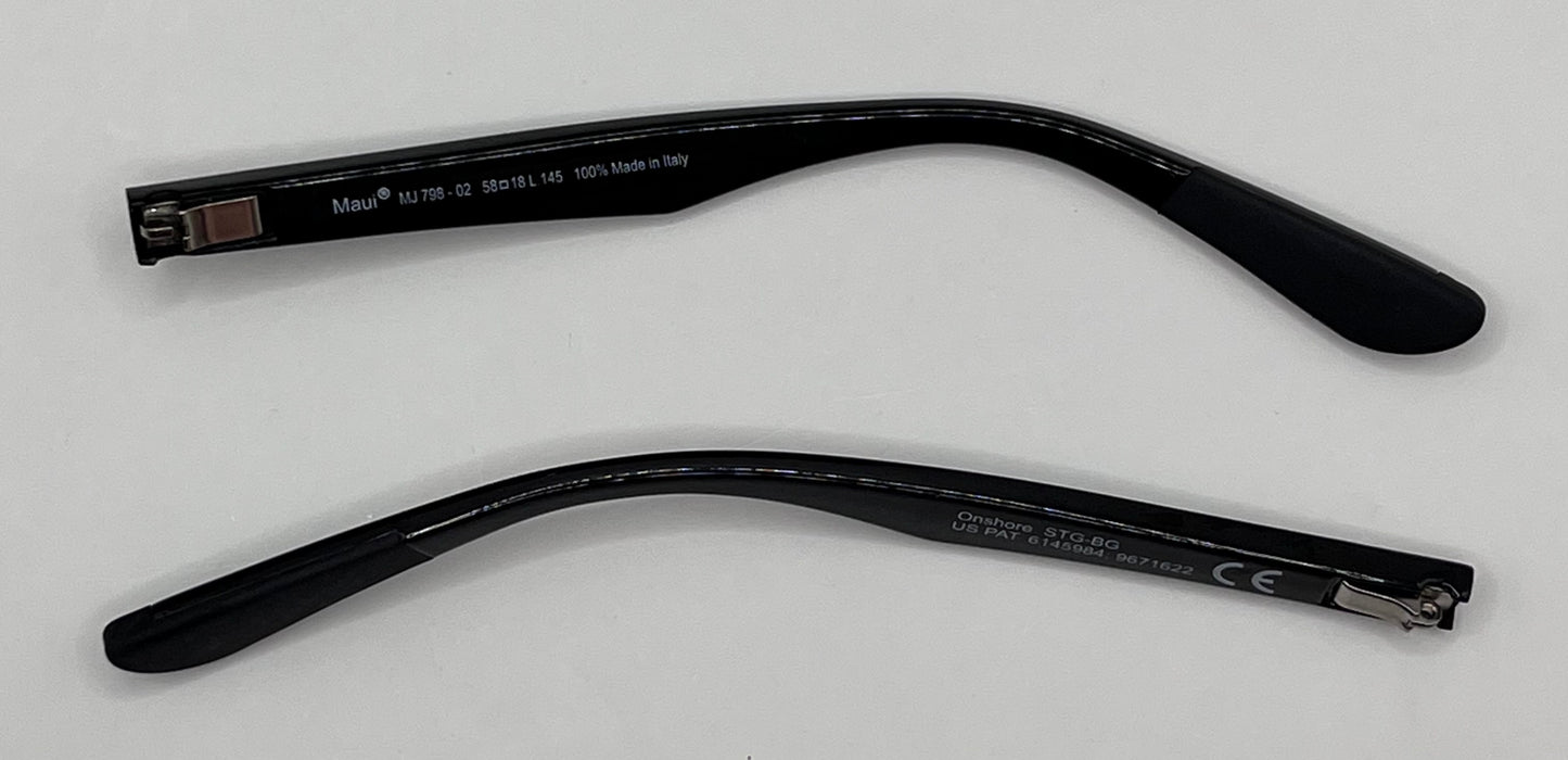 Maui Jim 798 Both Temples Black