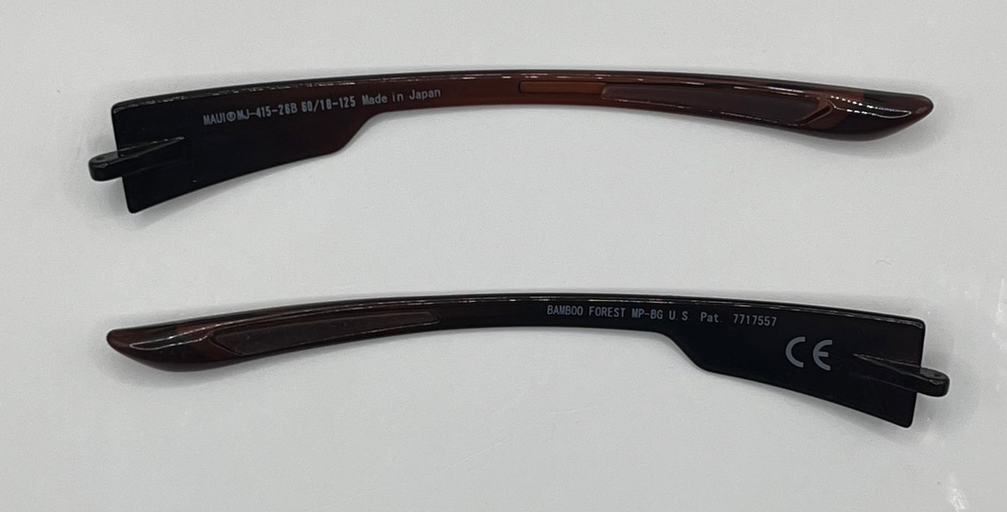 Maui Jim Bamboo Forest 415 Both Temples Tortoise