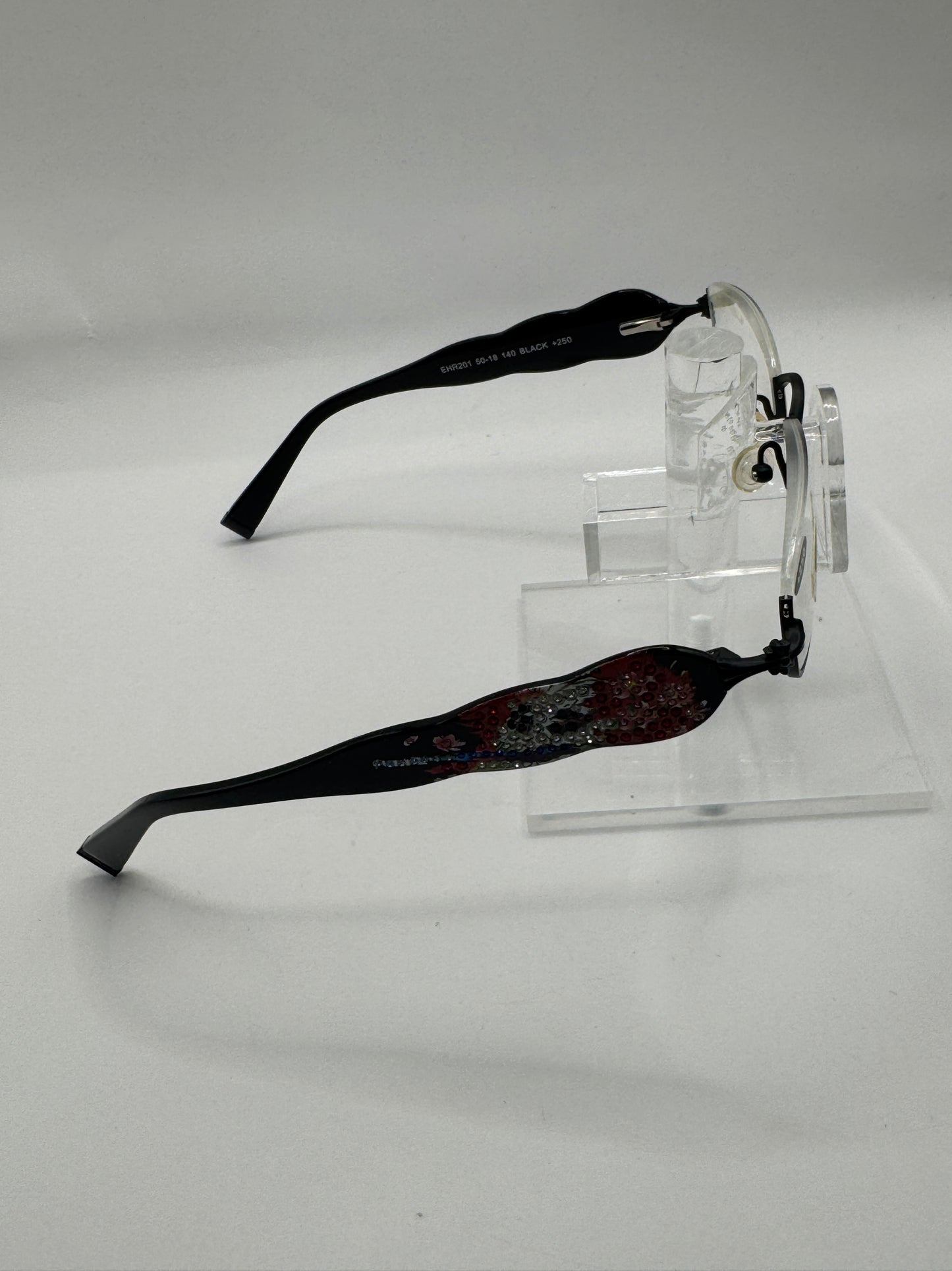 Ed Hardy Ehr 201 Eyeglasses in color Black