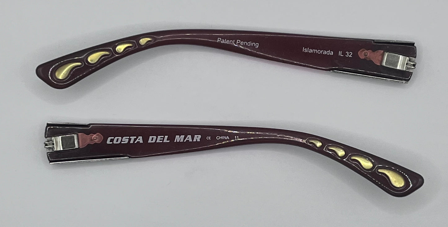Costa Del Mar Islamorada 32 Both Temples Black/pink