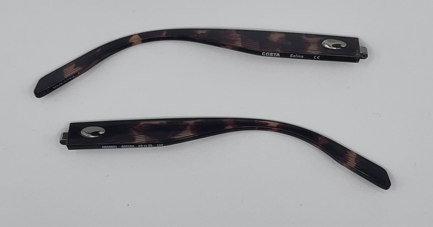 Costa Del Mar Salina Both Temples Pink Tortoise