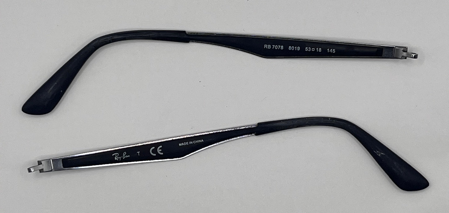 Ray Ban 7078 Both Temples Silver/black