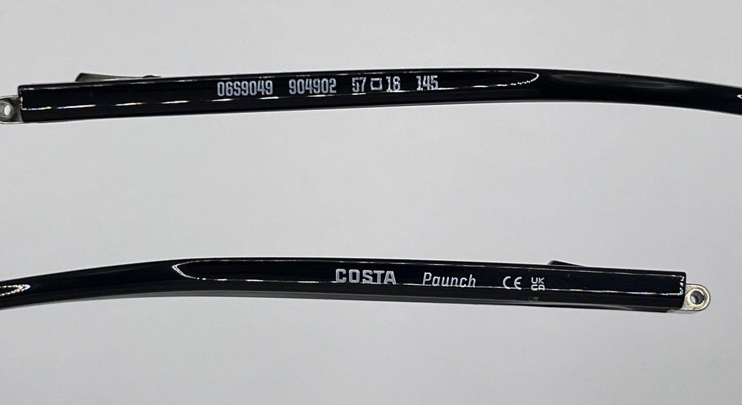 Costa Del Mar Pounch Both Temples Glossy Black