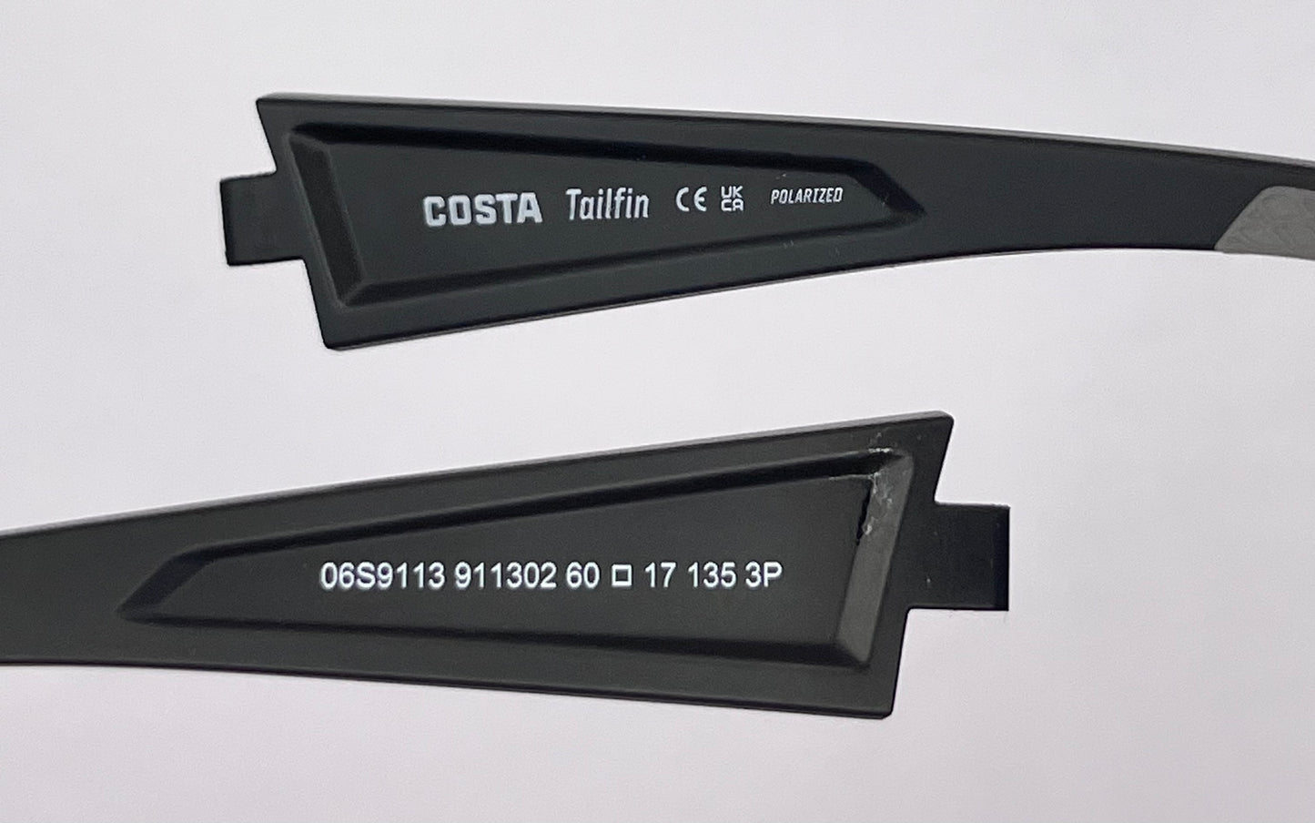 Costa Del Mar Tailfin Both Temples Black