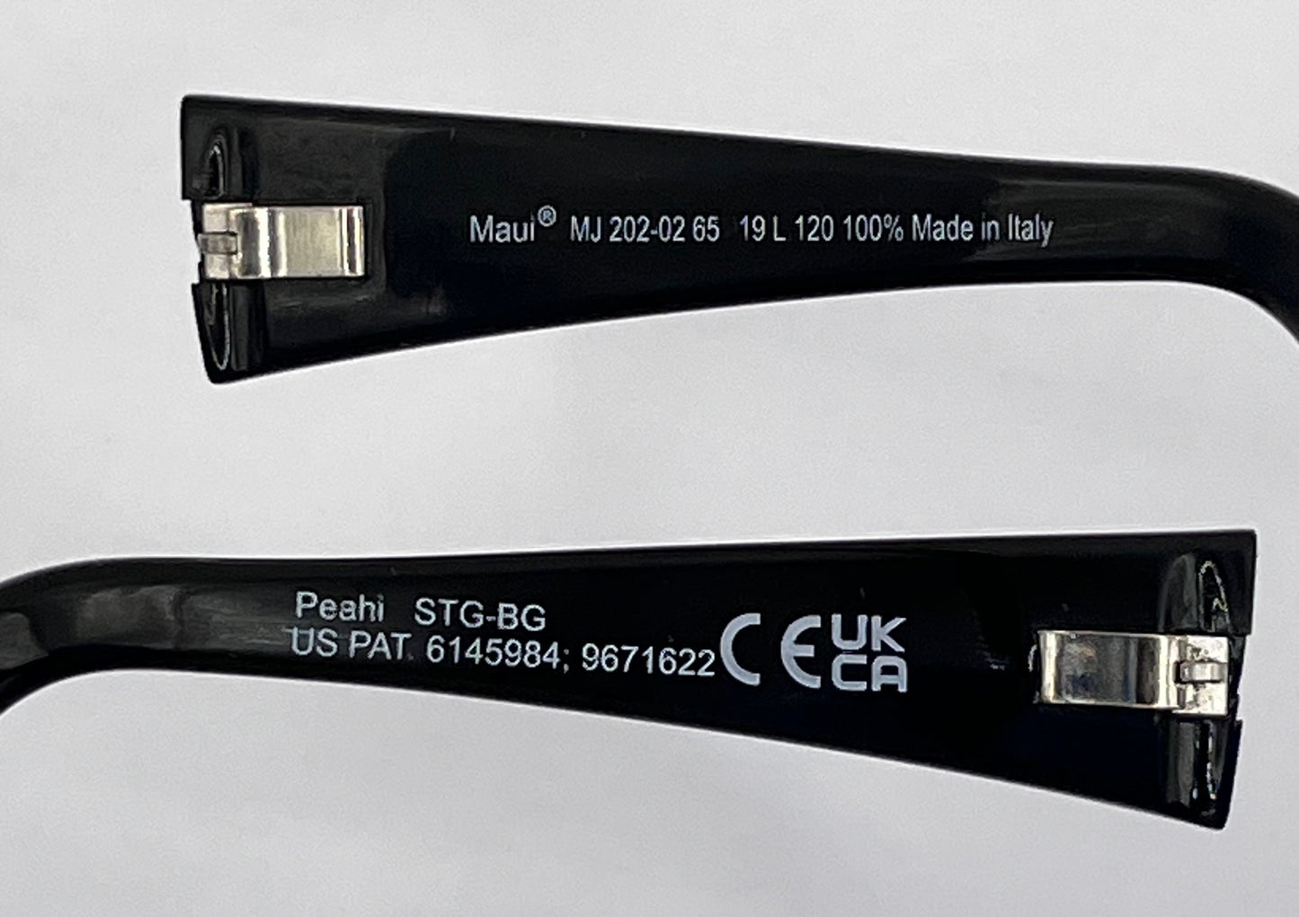 Maui Jim Peahi 202 Both Temples Shiny Black