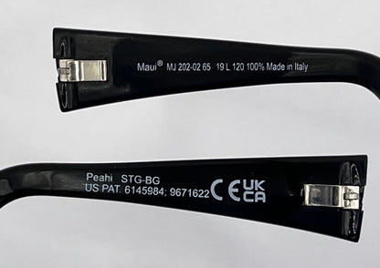 Maui Jim Peahi 202 Both Temples Shiny Black