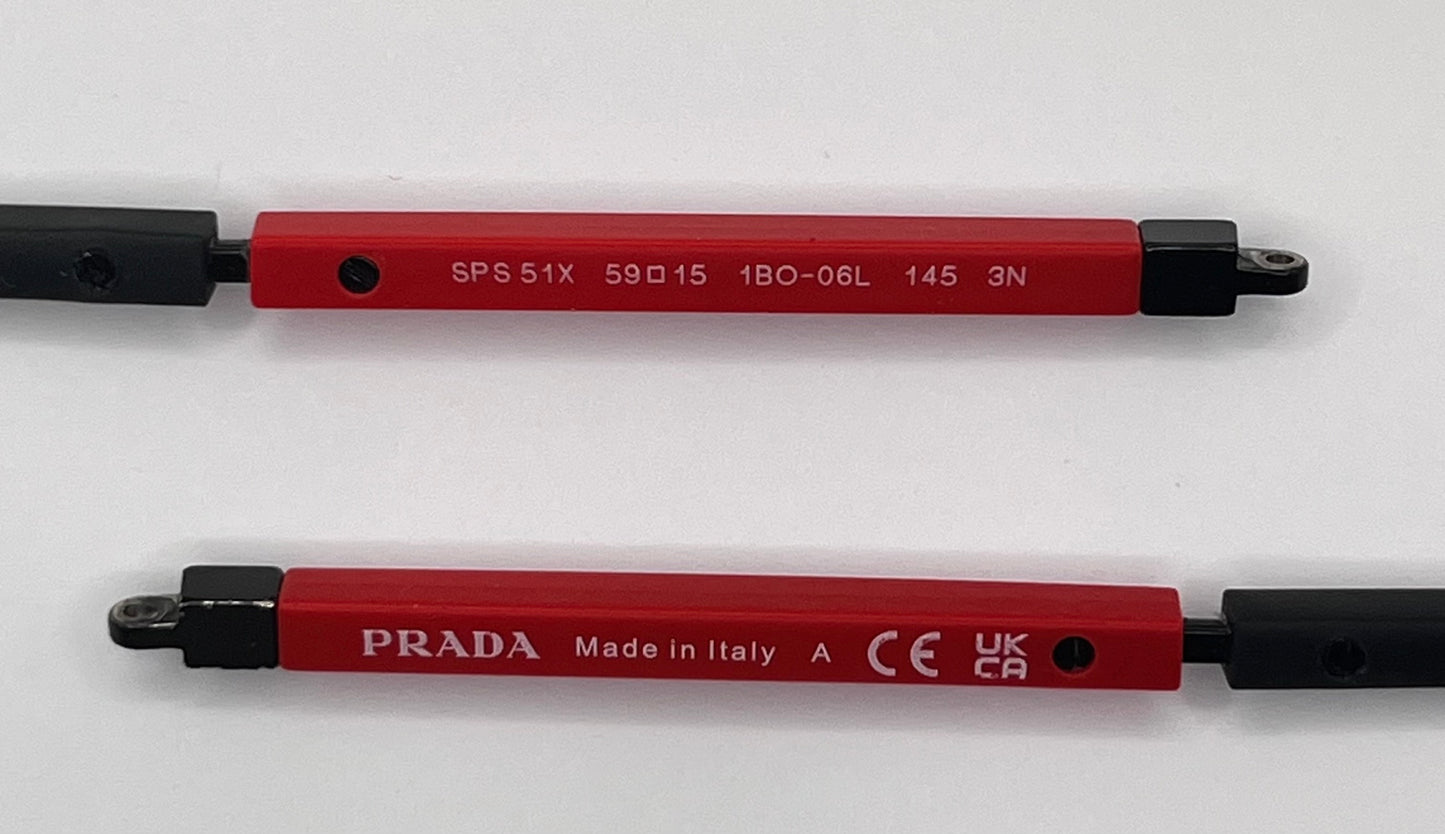 Prada Sps 51x Both Temples Red/black