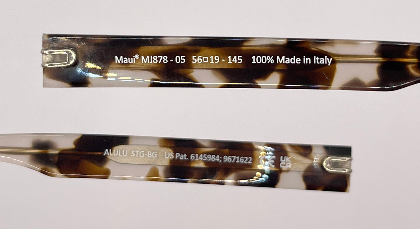 Maui Jim 878 Both Temples White Tortoise