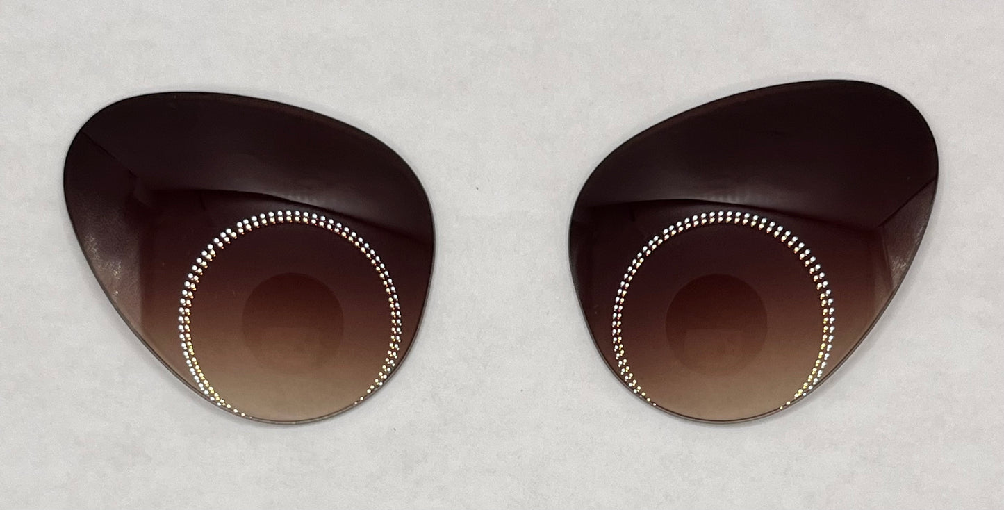 Ray Ban 3689 After Market Both Lenses Brow Gradient Size 55
