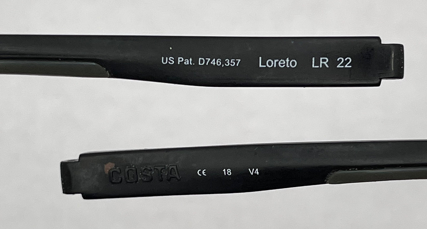 Costa Del Mar Loreto 22 Both Temples Matte Black