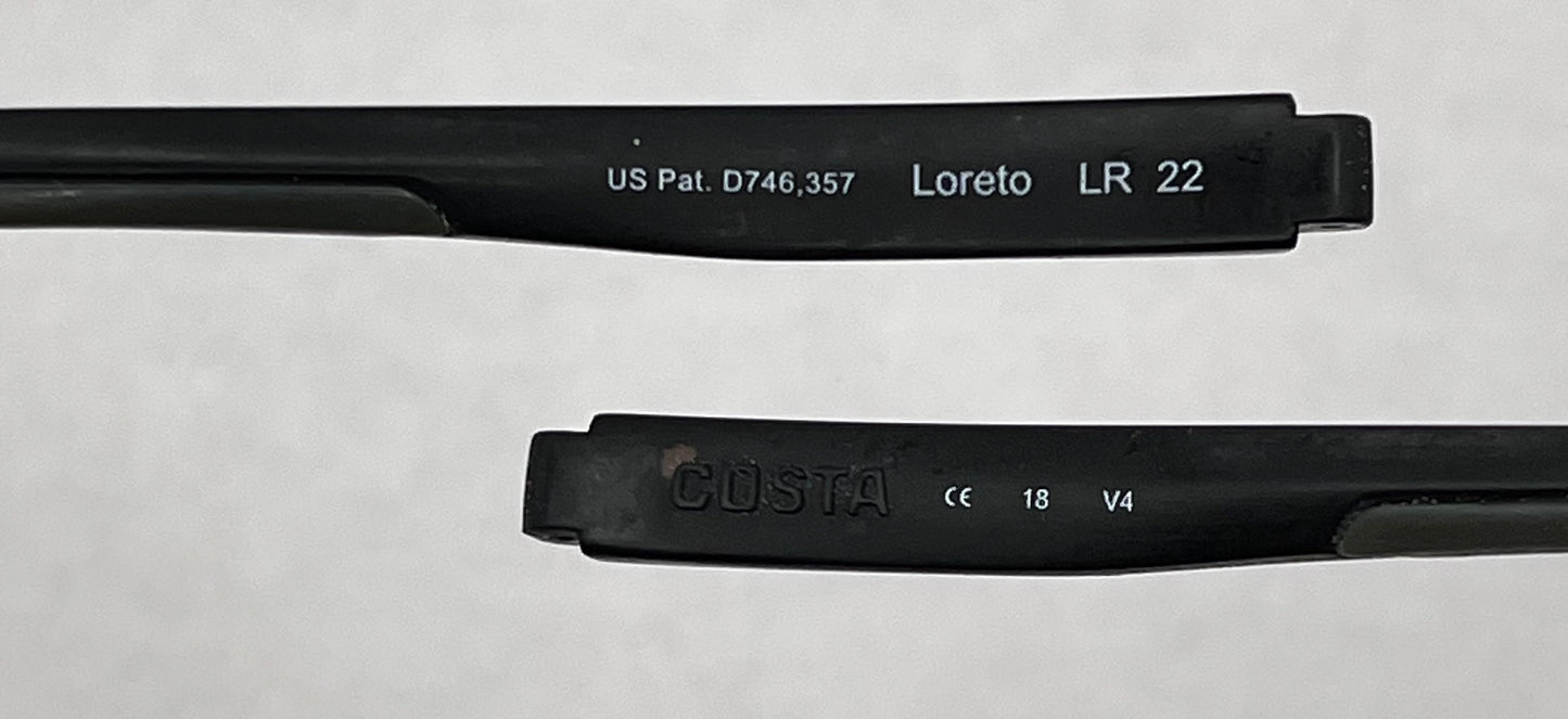 Costa Del Mar Loreto 22 Both Temples Matte Black