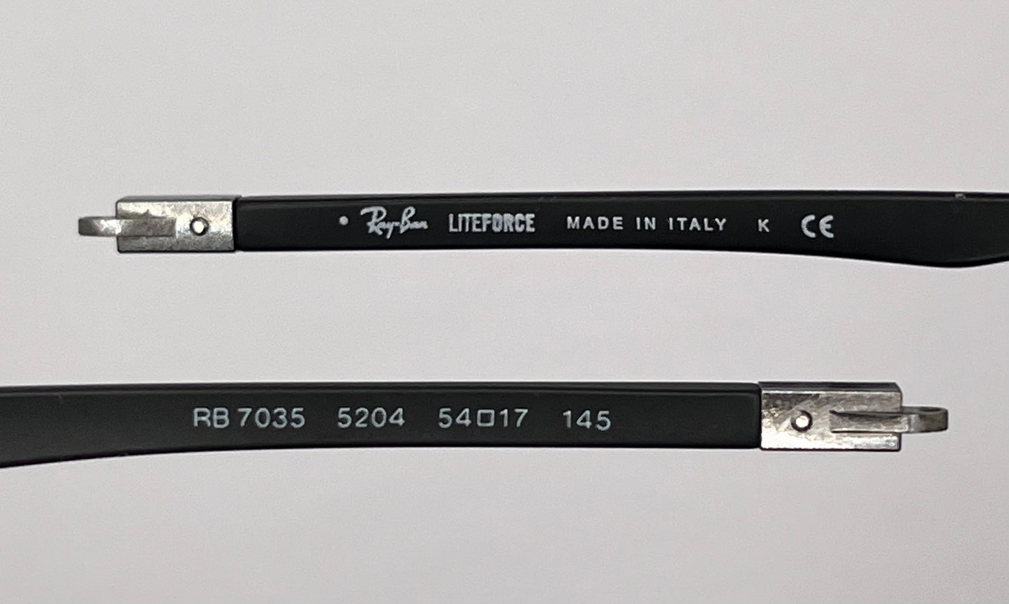 Ray Ban 7035 Both Temples Matte Black