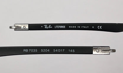 Ray Ban 7035 Both Temples Matte Black