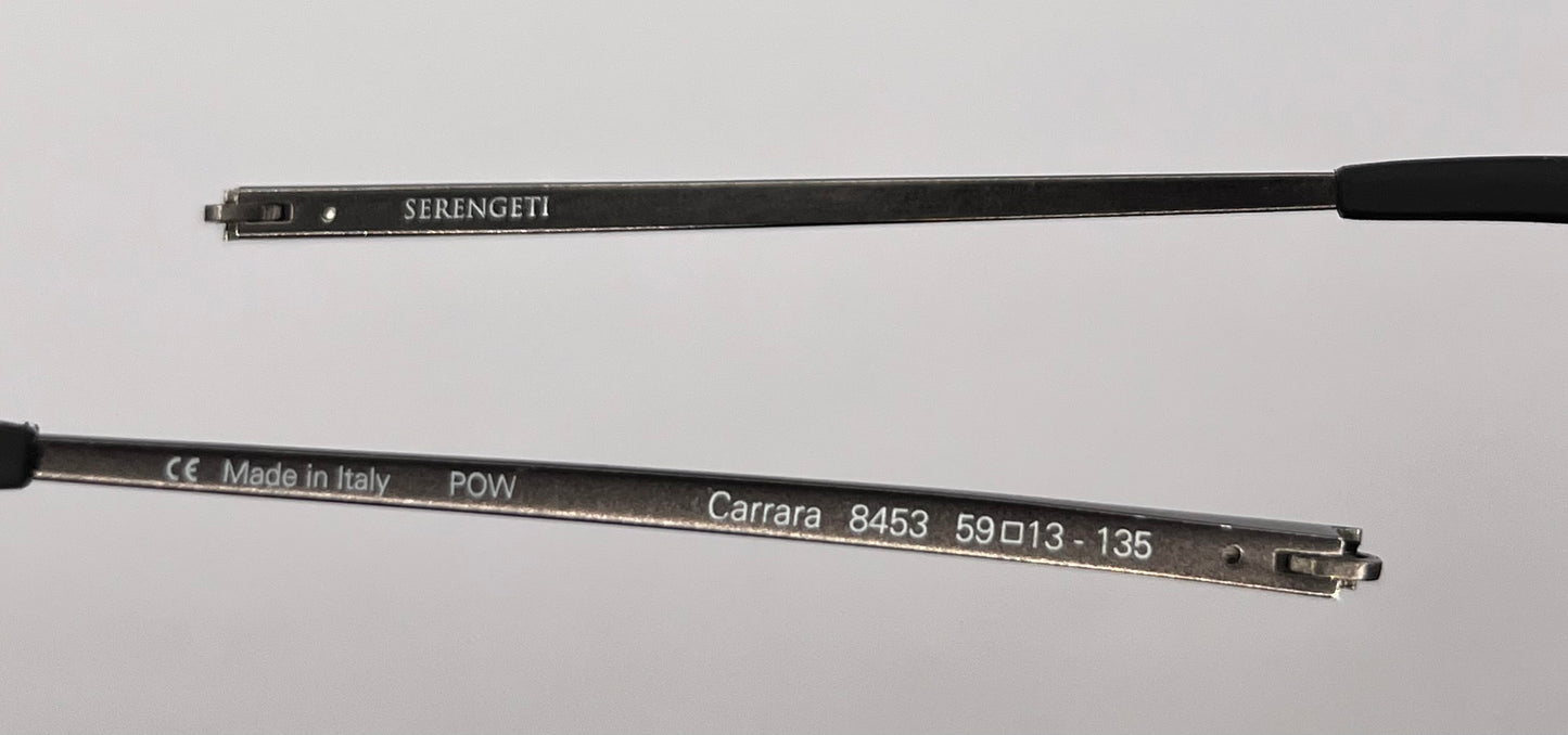 Serengeti Carrara Both Temples Silver/black