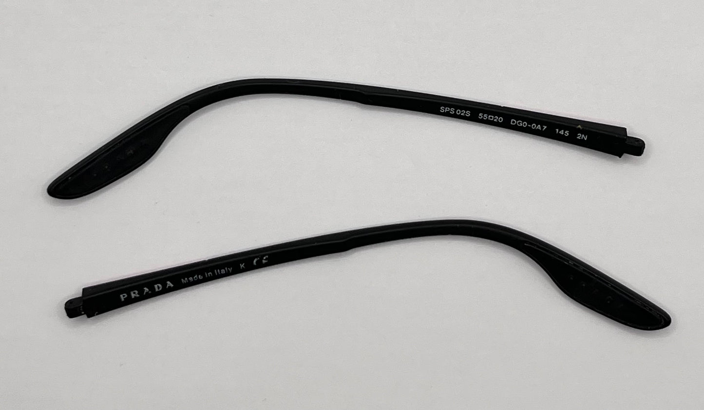 Prada Sps 02s Both Temples Matte Black/red