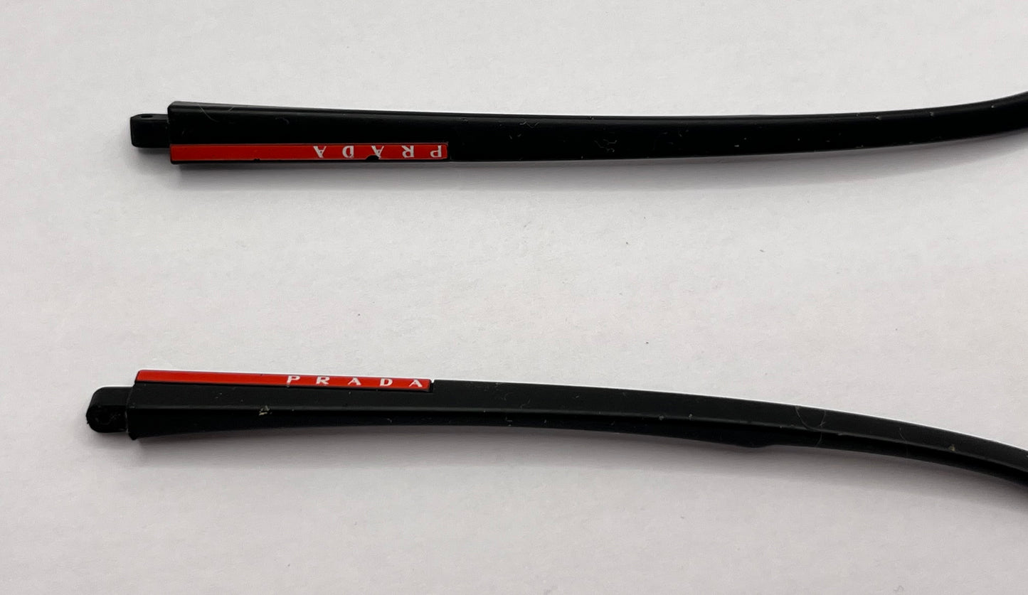 Prada Sps 02s Both Temples Matte Black/red