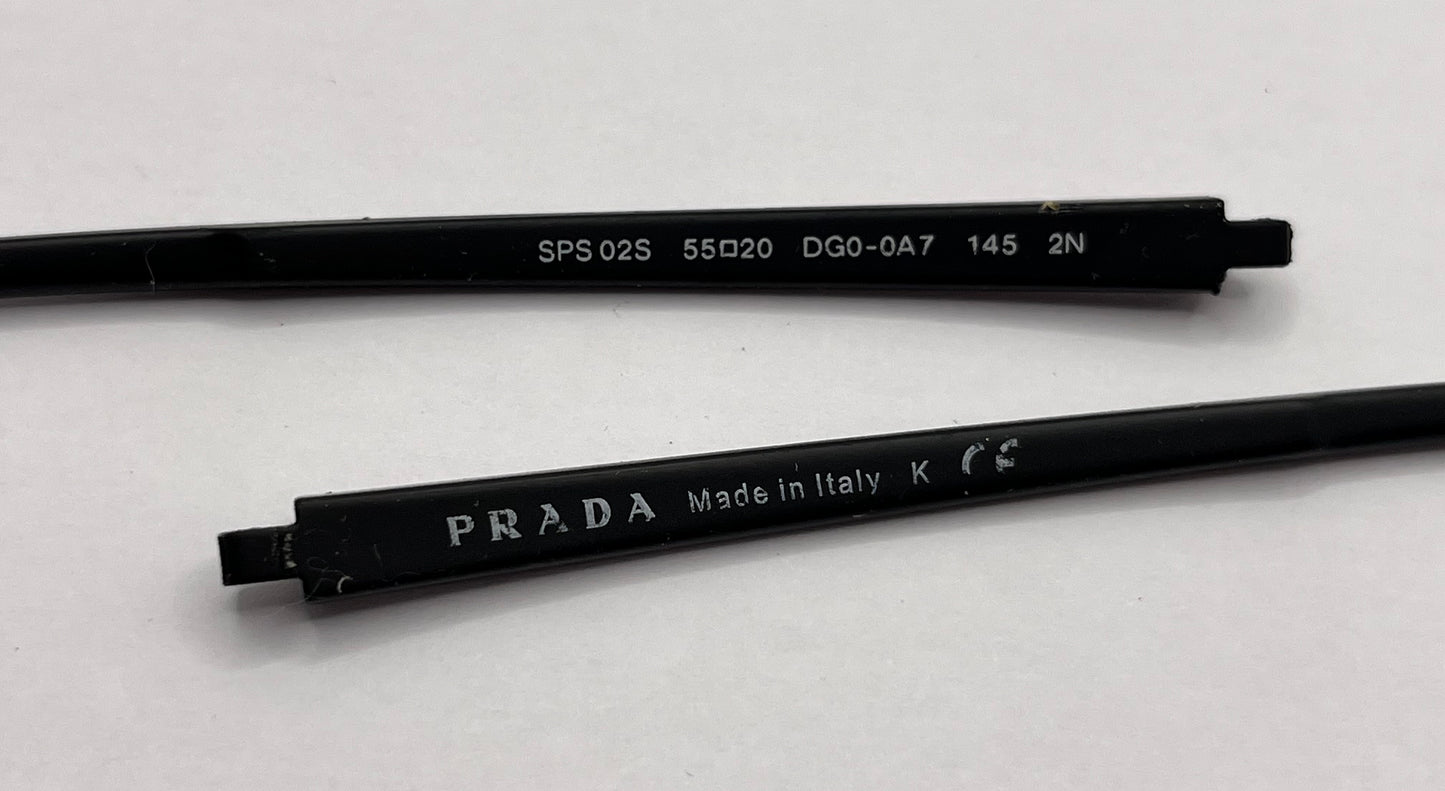 Prada Sps 02s Both Temples Matte Black/red