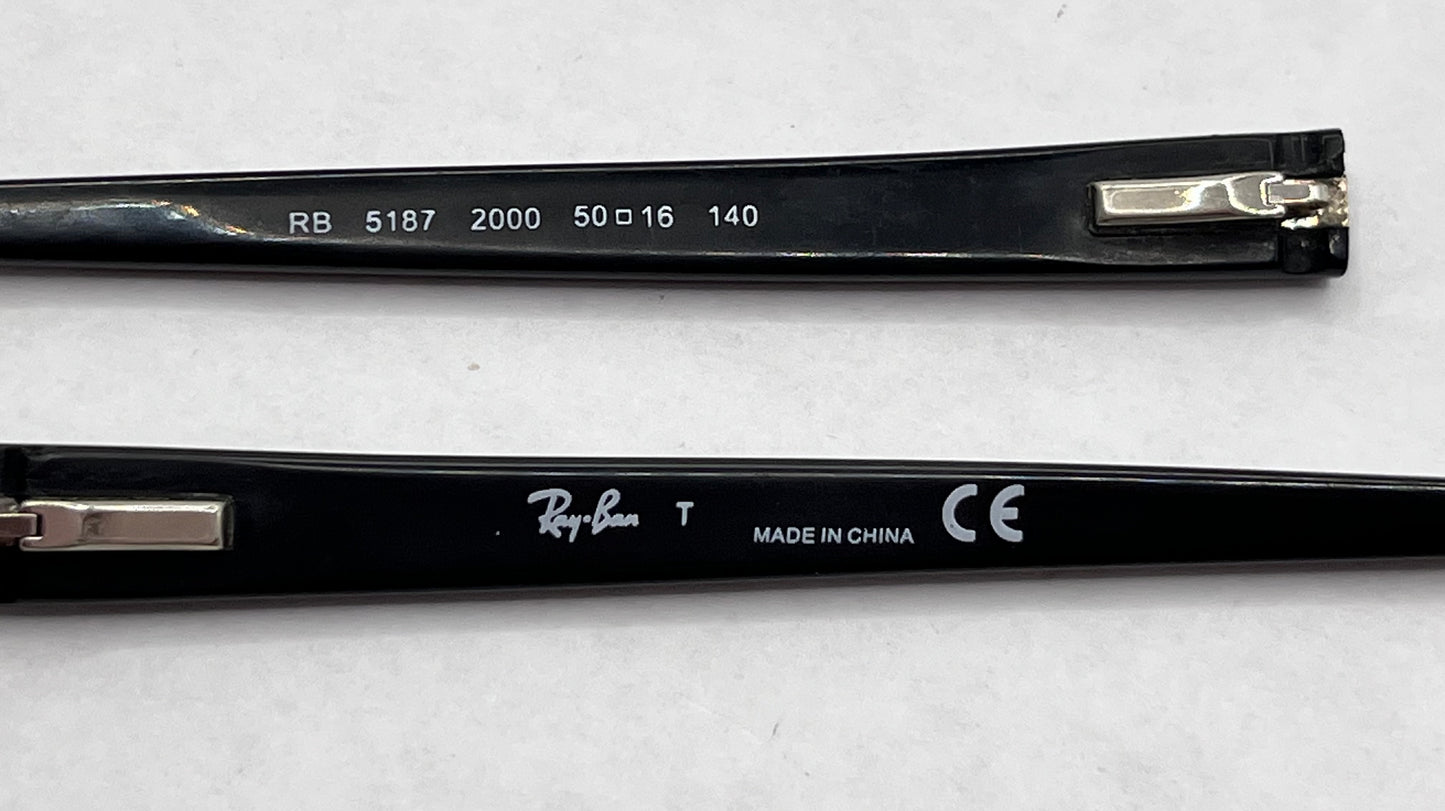 Ray Ban 5187 Both Temples Black