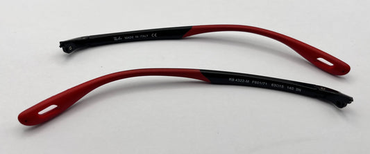 Ray Ban 4322 Both Temples Black/red