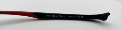Ray Ban 4322 Both Temples Black/red