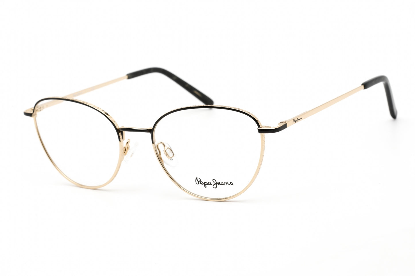 Pepe Jeans 1329 C1 Eyeglasses Gold Black Size : 51