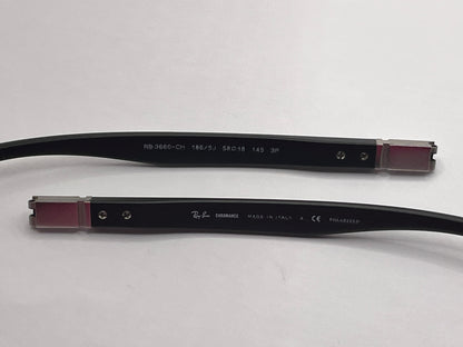 Ray Ban 3660 Both Temples Black/silver