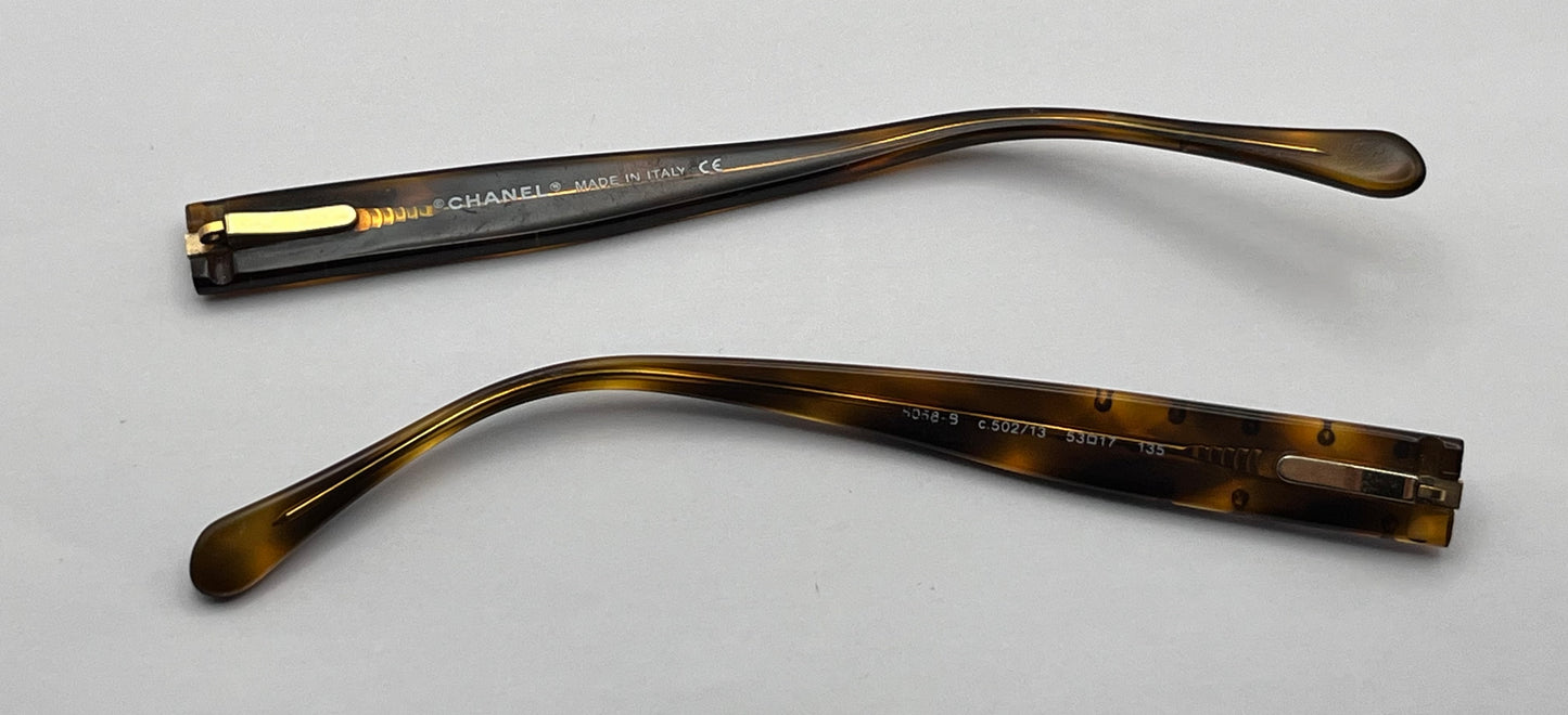 Chanel 5058 Both Temples Tortoise