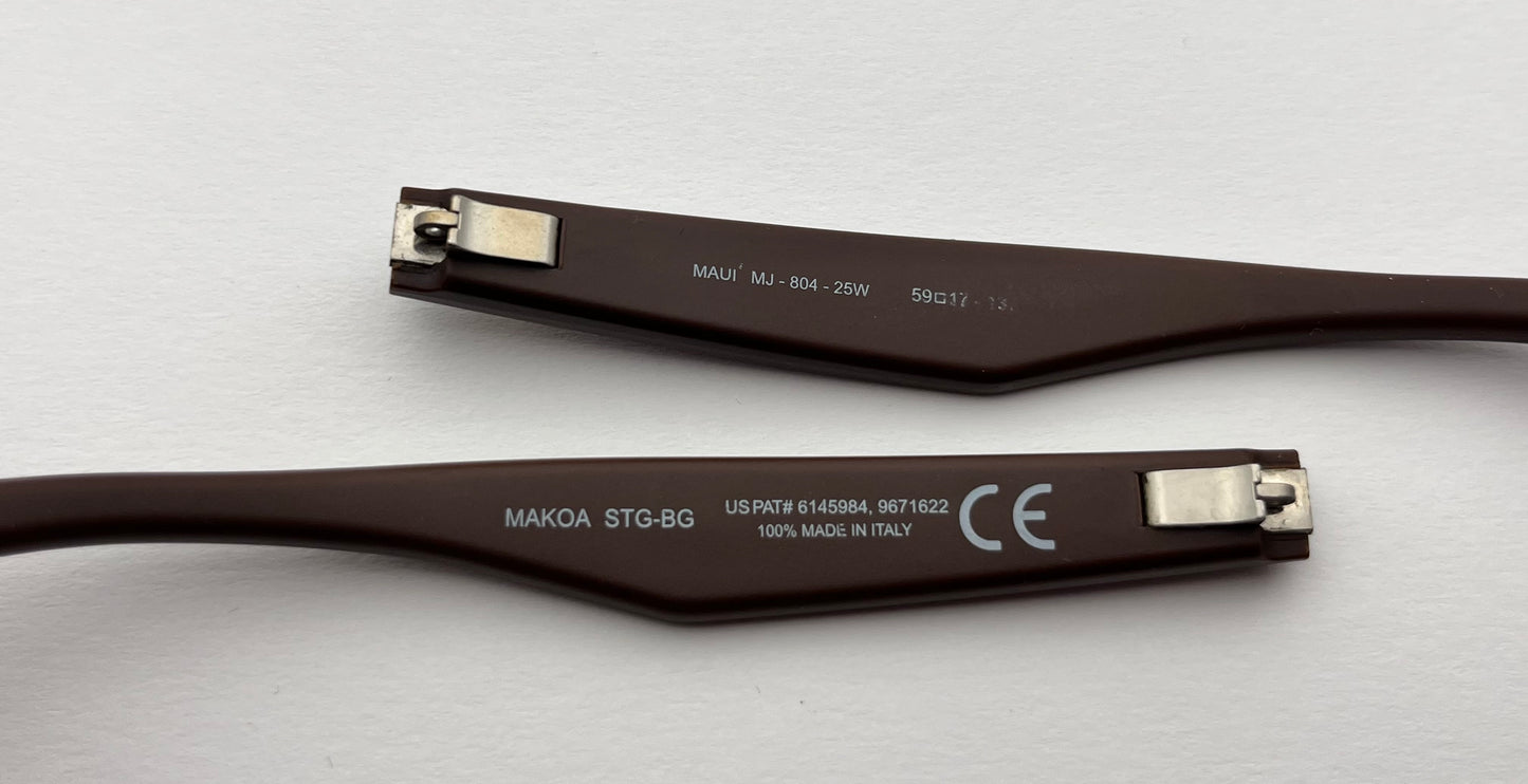 Maui Jim 804 Both Temples Brown Stripes