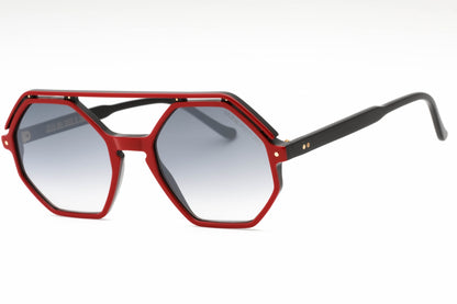 Cutler And Gross 137153 03 Sunglasses Red On Black Size : 53