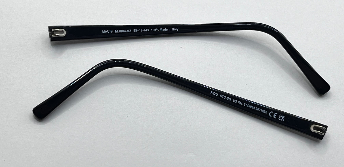 Maui Jim 884 Both Temples Black