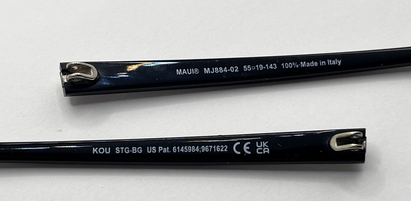 Maui Jim 884 Both Temples Black