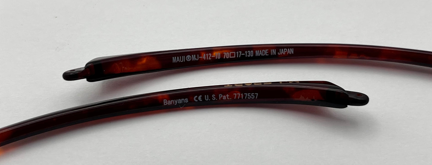Maui Jim 412 Both Temples Tortoise