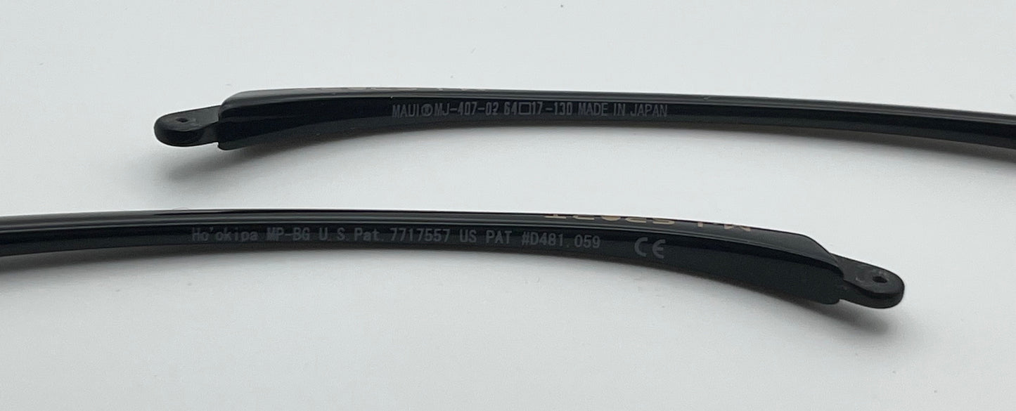Maui Jim 407 Both Temples Shiny Black