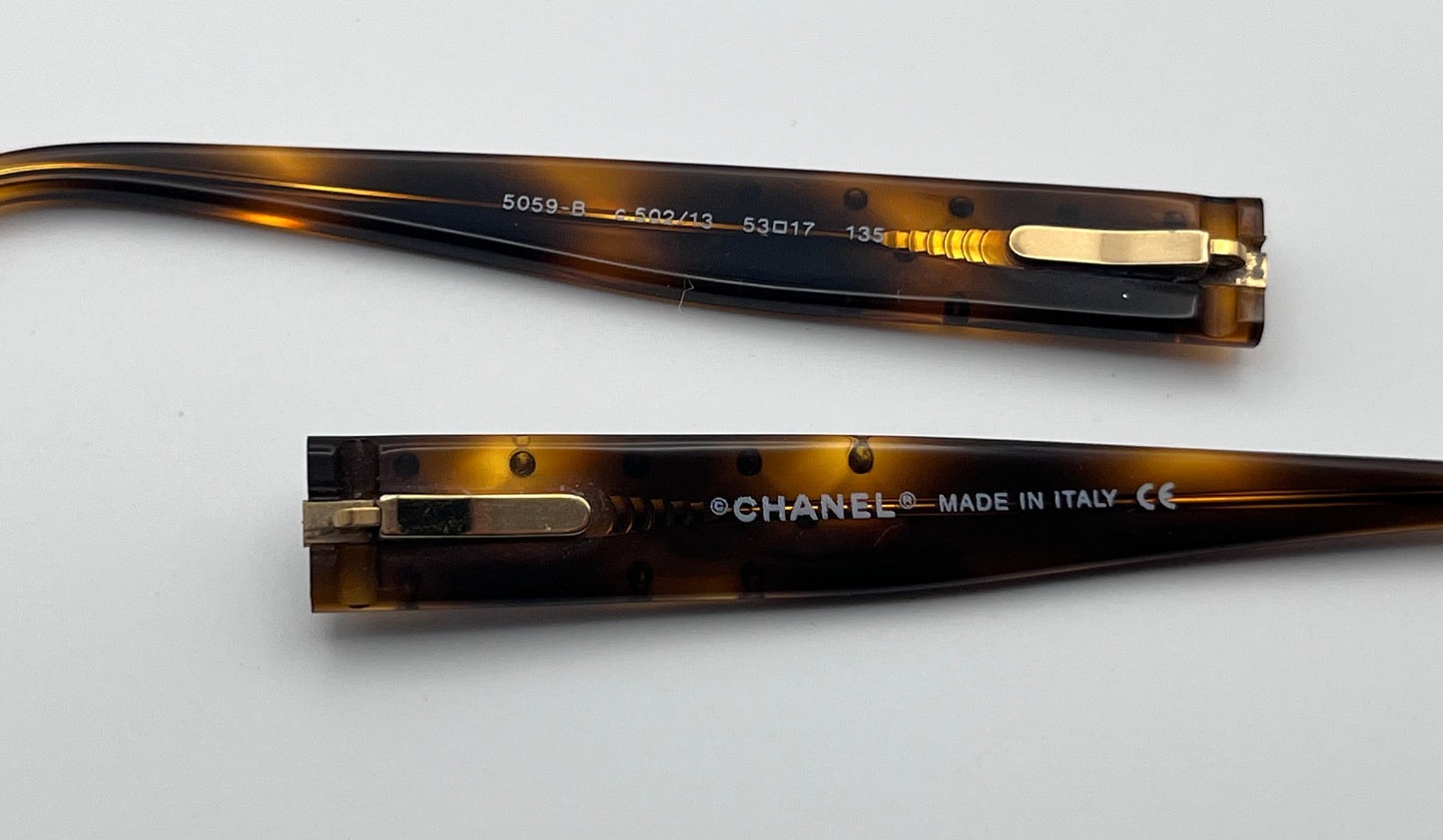 Chanel 5059 Both Temples Gold/tortoise