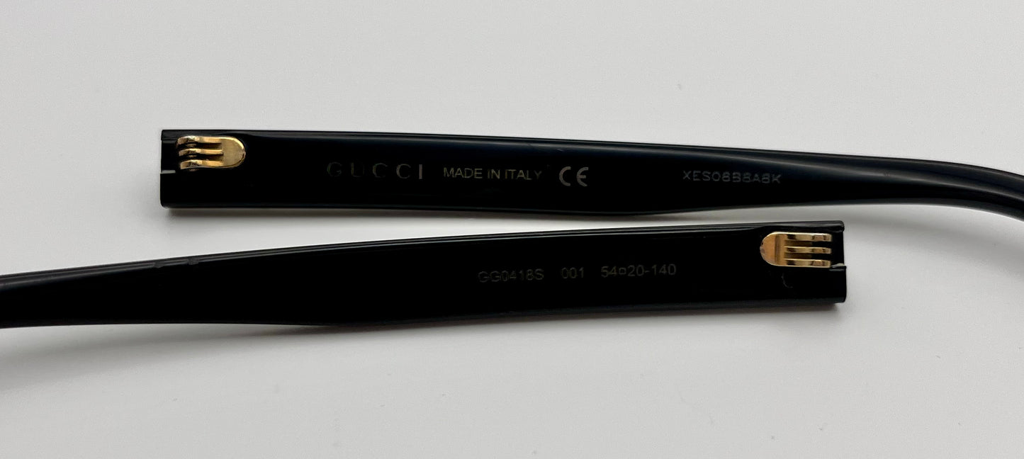 Gucci 0418s Both Temples Black