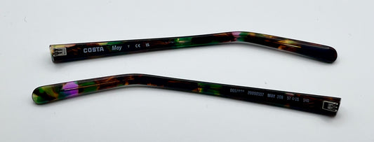 Costa Del Mar May 208 Both Temples Multicolored Tortoise