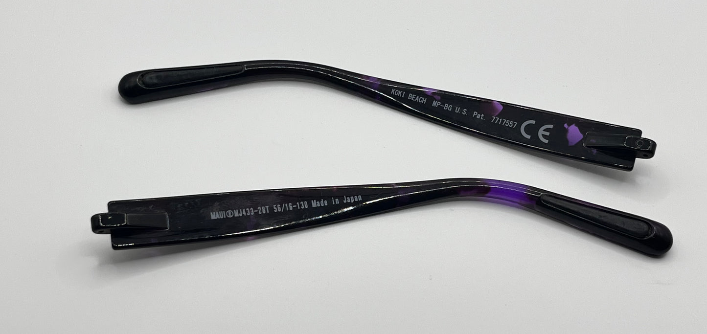 Maui Jim 433 Both Temples Purple Tortoise