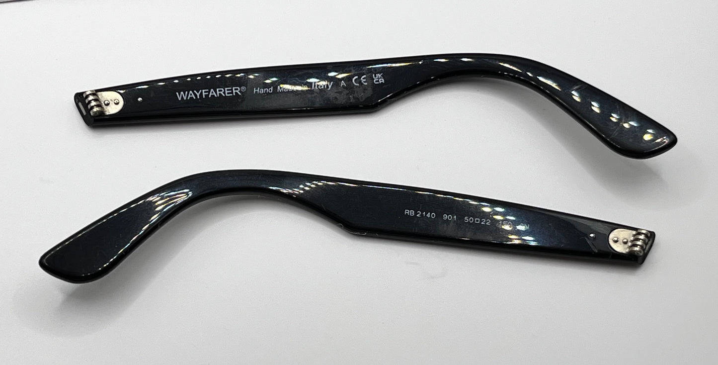 Ray Ban 2140 Both Temples Shiny Black