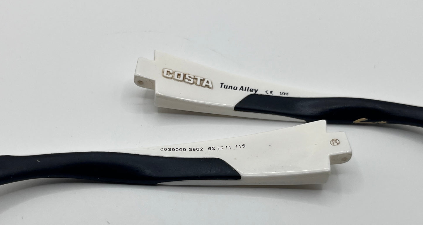 Costa Del Mar Tuna Alley Both Temples White/black