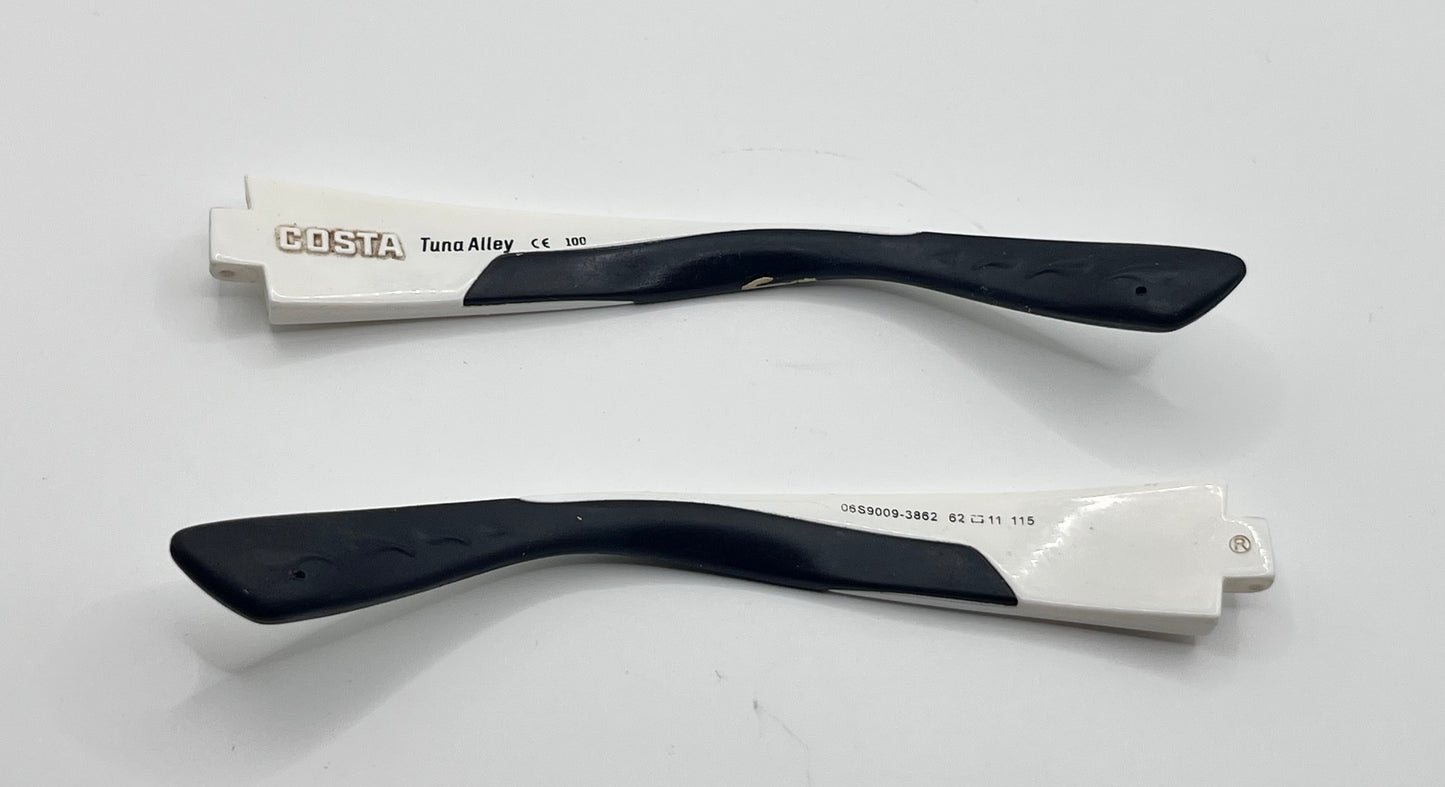 Costa Del Mar Tuna Alley Both Temples White/black