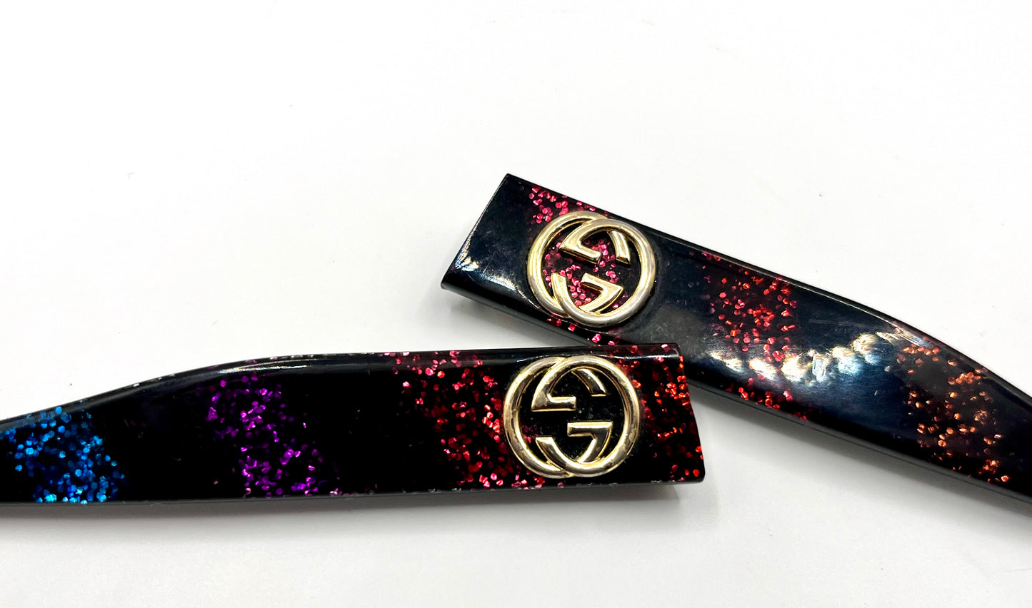 Gucci 0327s Both Temples Shiny Black/ Multicolored