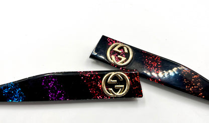 Gucci 0327s Both Temples Shiny Black/ Multicolored