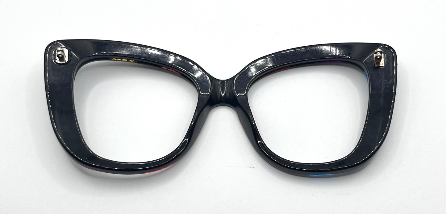 Gucci 0327s Front Face Shiny Black/multicolored