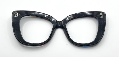 Gucci 0327s Front Face Shiny Black/multicolored