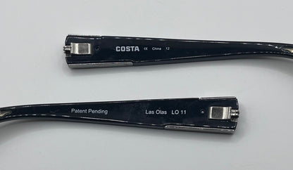 Costa Del Mar Las Olas 11 Both Temples Shiny Black/silver