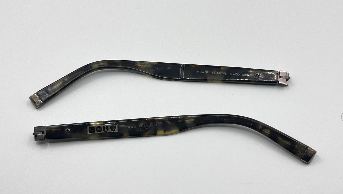 John Varvatos V366 Both Temples Light Tortoise