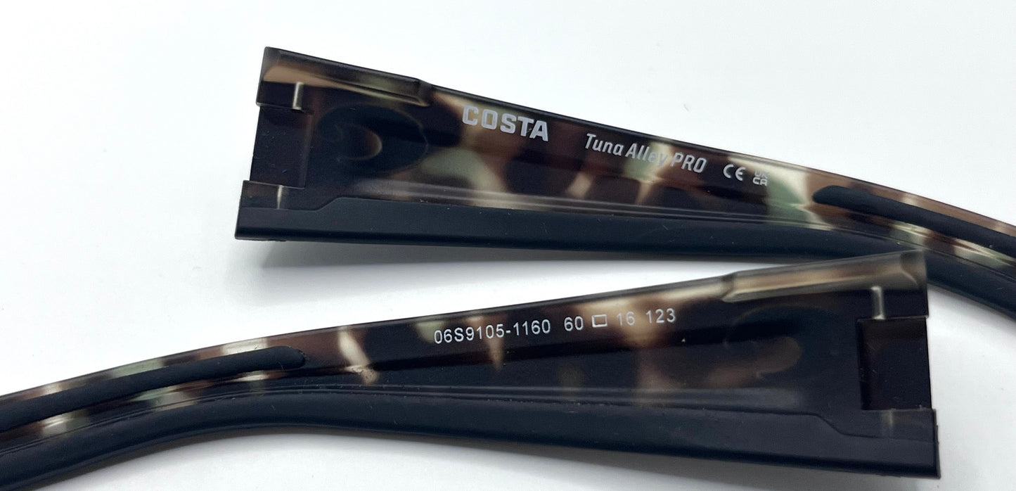 Costa Del Mar Tuna Alley Pro Both Temples Brown Tortoise Matte