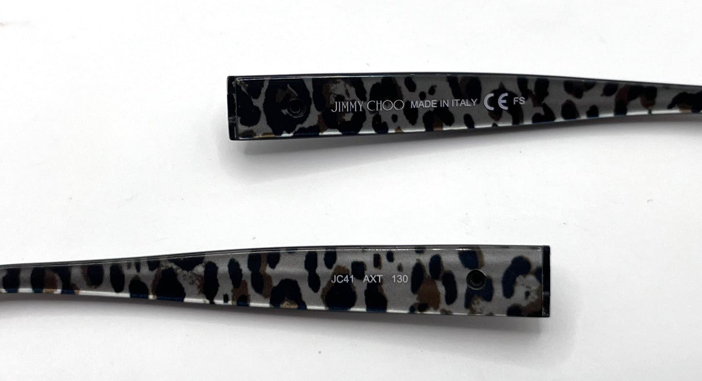 Jimmy Choo 41 Both Temples Black/leopard Print